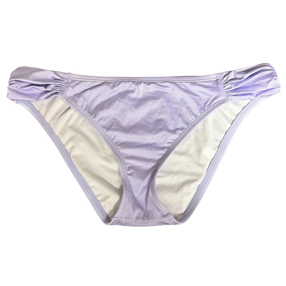 Victoria's‎ Secret The Ribbon Bikini Bottoms Lavender Purple Ruched Large